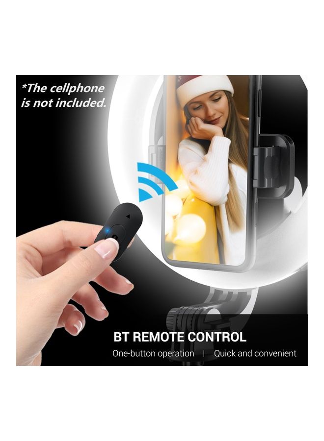 Multifunctional 4 Section Extendable Selfie Stick with Tripod Black  - Image 2