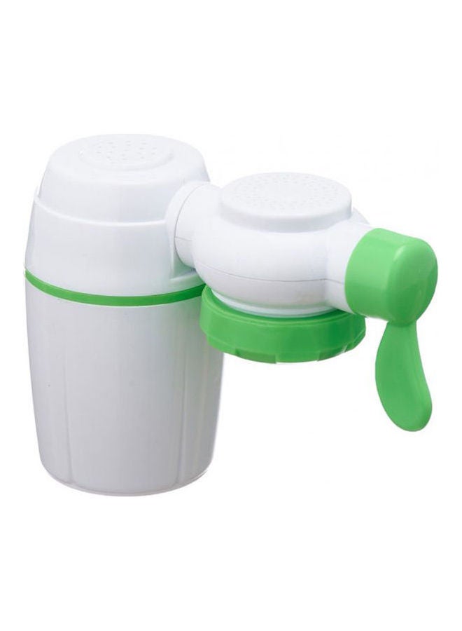 فلتر مياه بصنبور من البلاستيك مع ملحقات أبيض وأخضر - Image 1