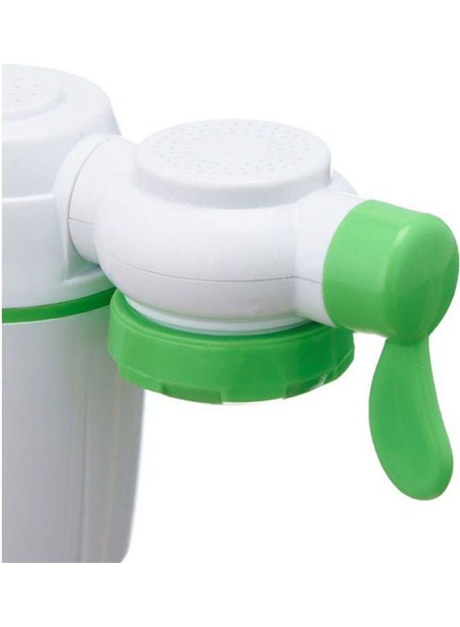 فلتر مياه بصنبور من البلاستيك مع ملحقات أبيض وأخضر - Image 2