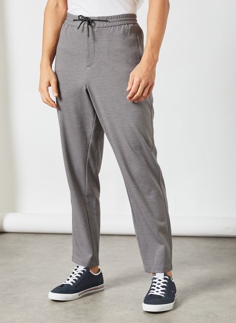 Drawstring Trousers Light Grey