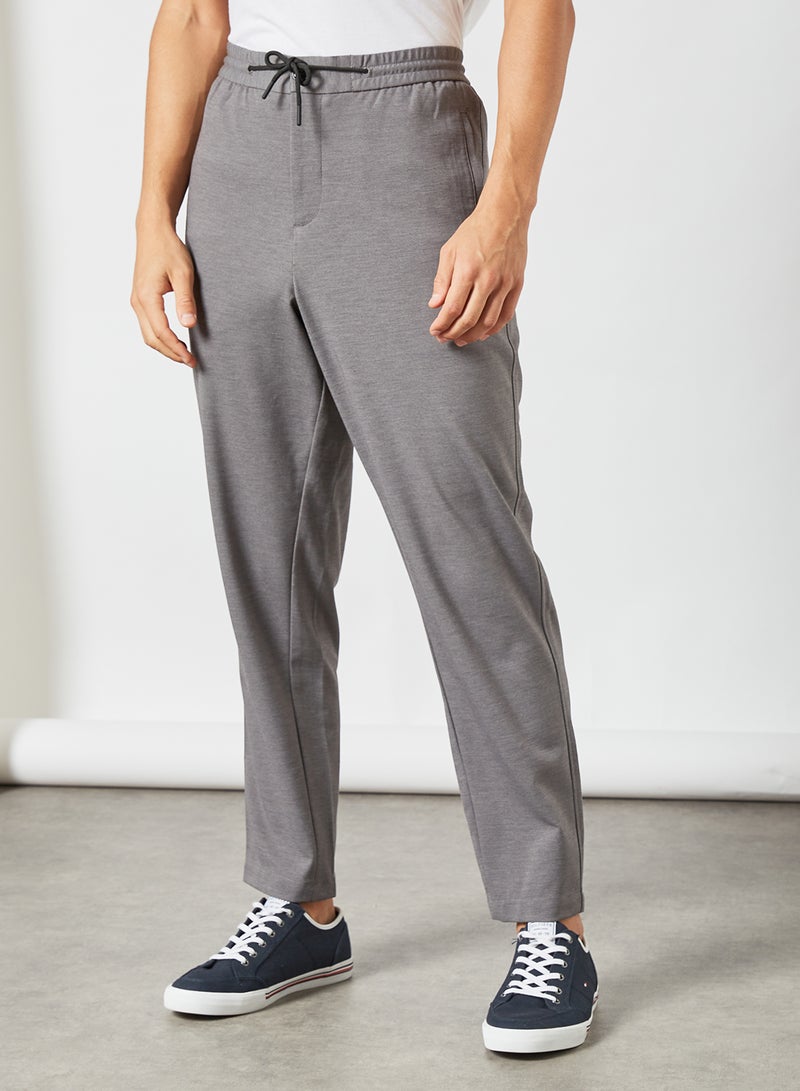SELECTED - Drawstring Trousers Light Grey - Image 1