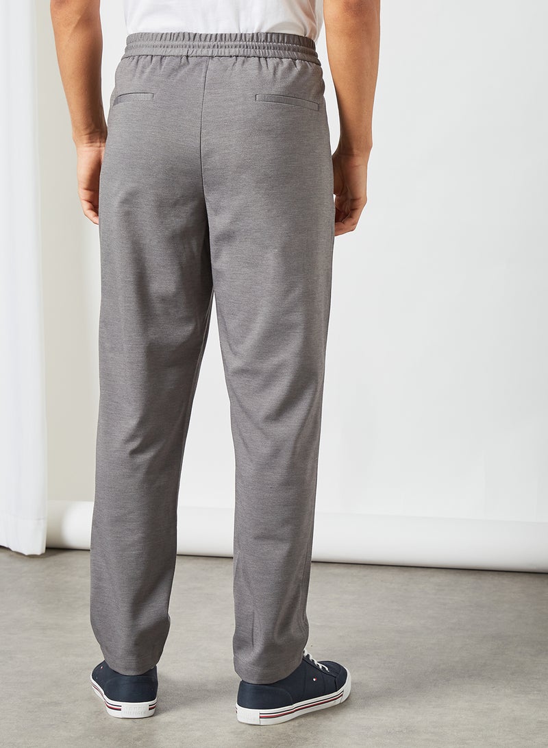 SELECTED - Drawstring Trousers Light Grey - Image 1
