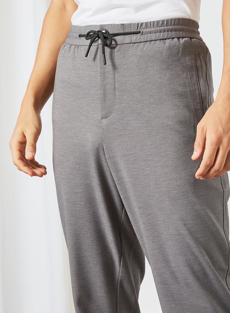 SELECTED - Drawstring Trousers Light Grey - Image 1