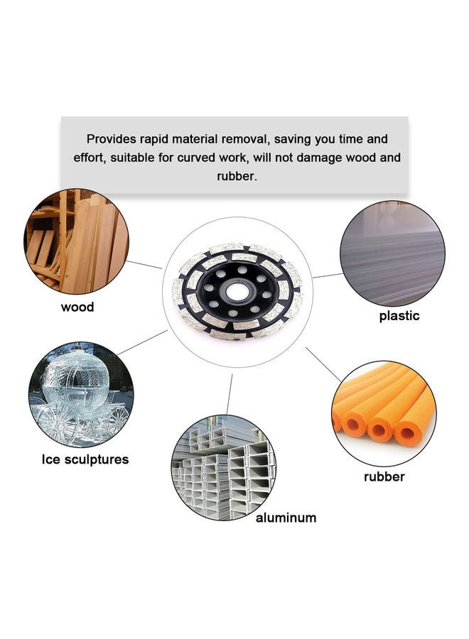 Diamond Double Row Abrasive Wheel Black - Image 5