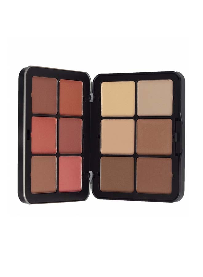 Red Apple - 6-Color Countour Powder And Blusher Multicolour - Image 1