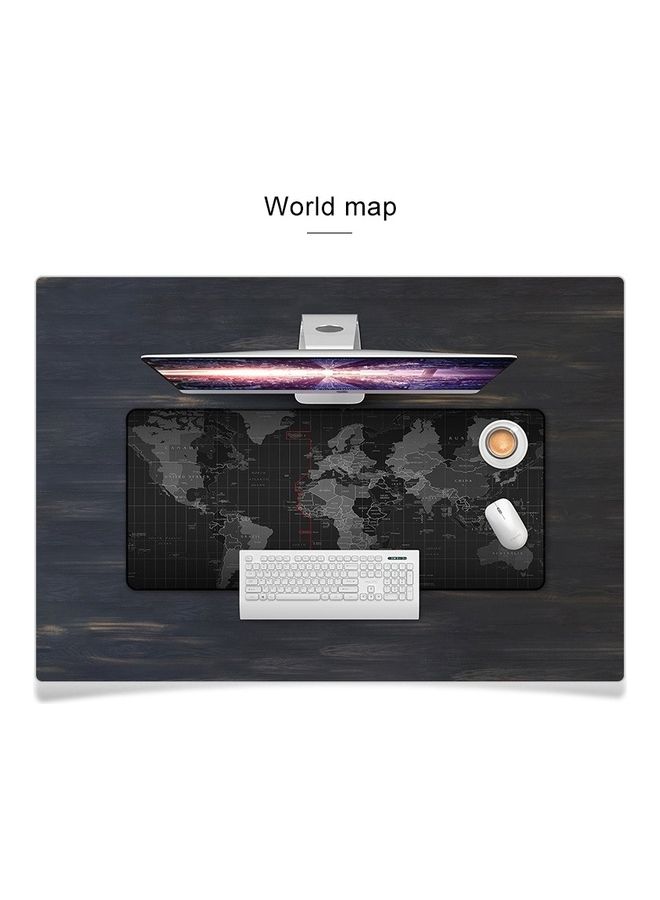 World Map Printed Mousepad Black/Grey - Image 3