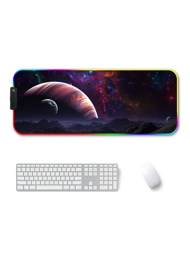 Vast Starry Sky Pattern RGB Luminous Non-Slip Mousepad Multicolour - Image 2