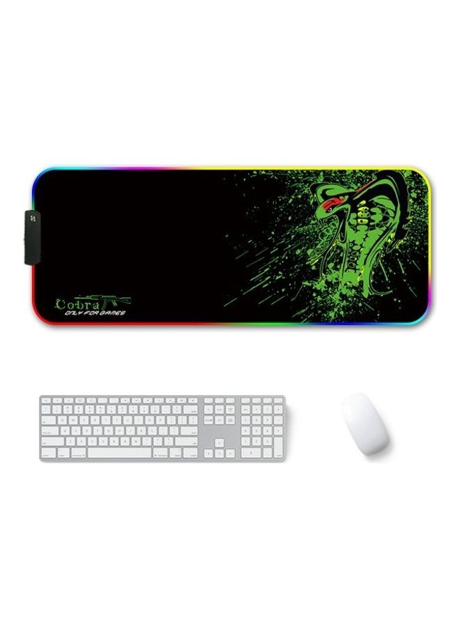 Cobra Pattern RGB Luminous Non-Slip Mousepad Multicolour - Image 2