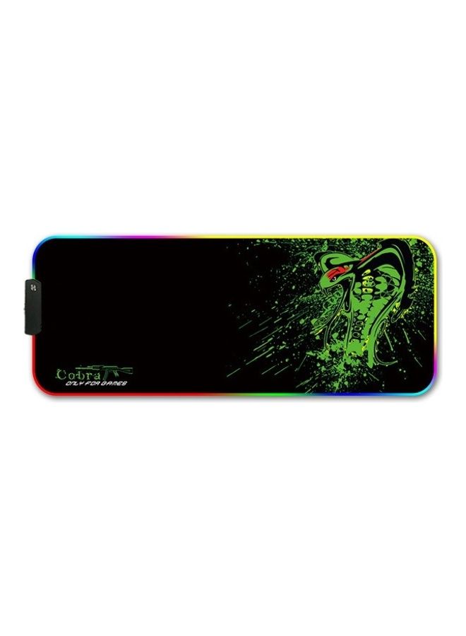 Cobra Pattern RGB Luminous Non-Slip Mousepad Multicolour - Image 1