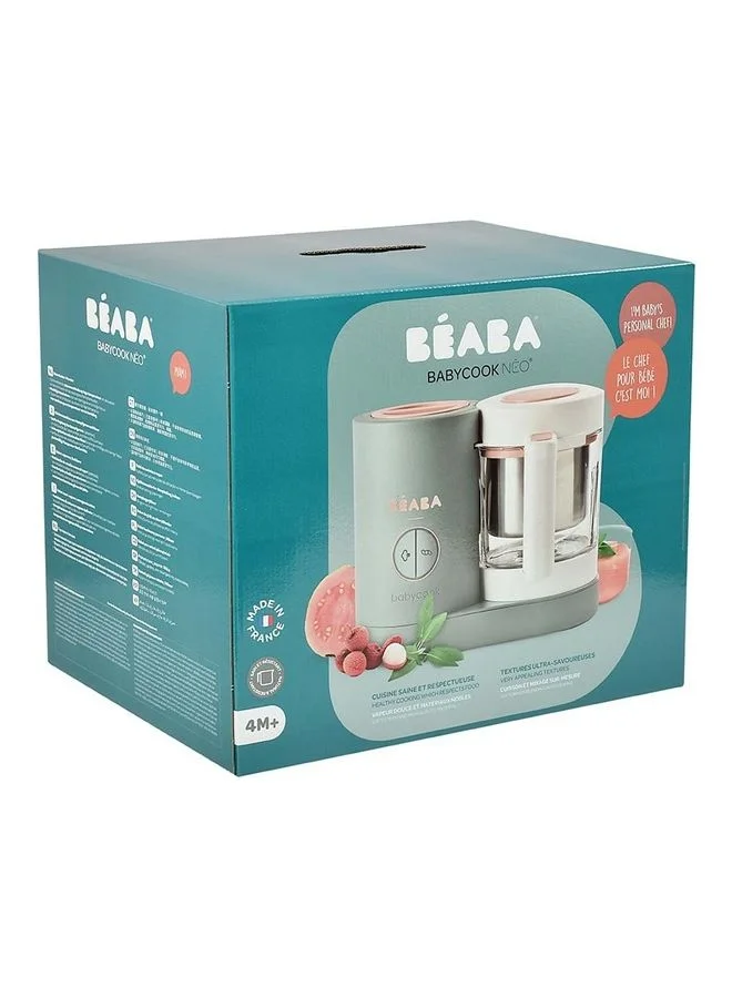BEABA Babycook Neo - Baby Food Maker - 4 In 1 Food Processor, Blender And Cooker - Soft Steamer Cooking - Quick Homemade Baby Food - Glass Bowl - Stainless Steel Tub - Green