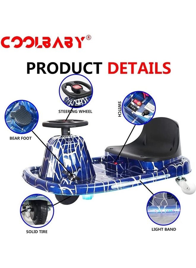 Cool Baby Electric Drift Crazy Cart Scooter With LED Light 79x51x27cm - Image 5
