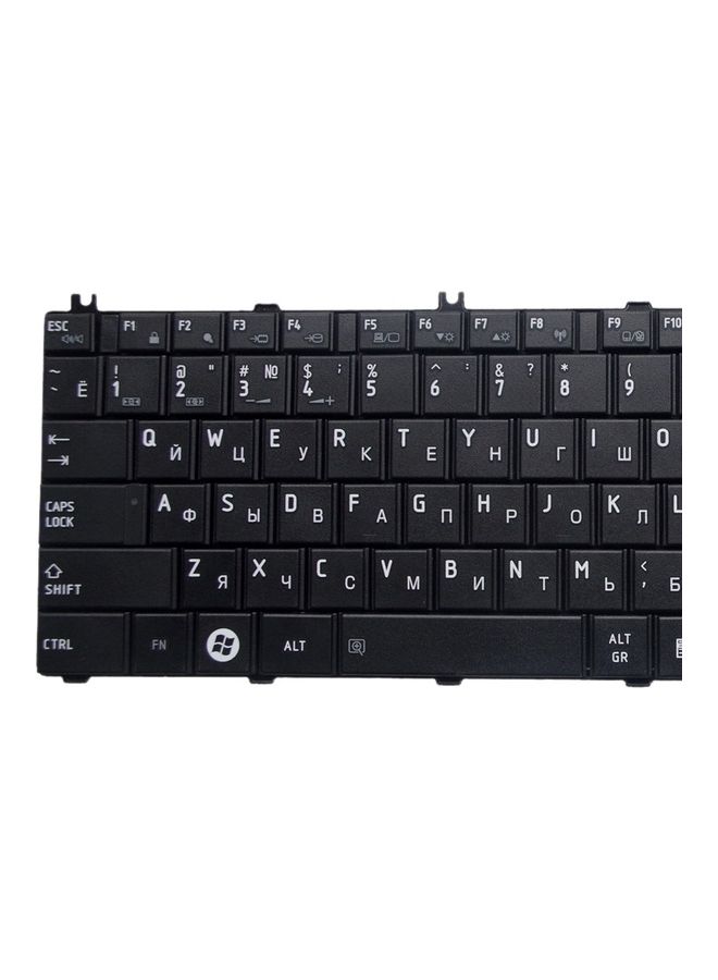 Generic - Russian Laptop Keyboard for Toshiba Satellite L775D, L750, L650, C660 Laptops Black - Image 1