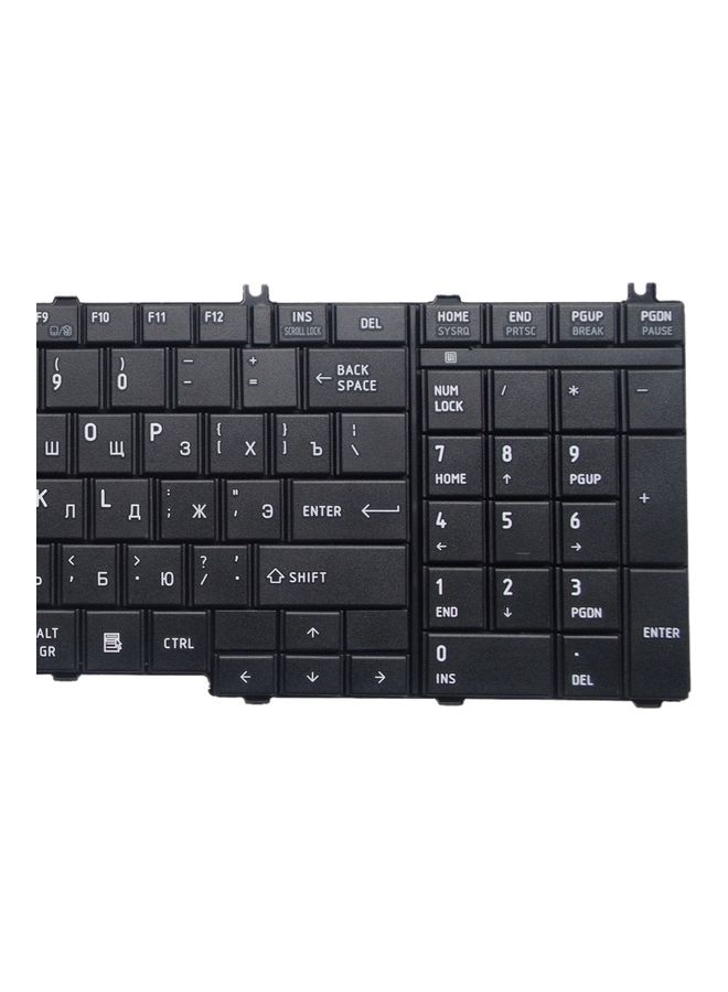 Generic - Russian Laptop Keyboard for Toshiba Satellite L775D, L750, L650, C660 Laptops Black - Image 1