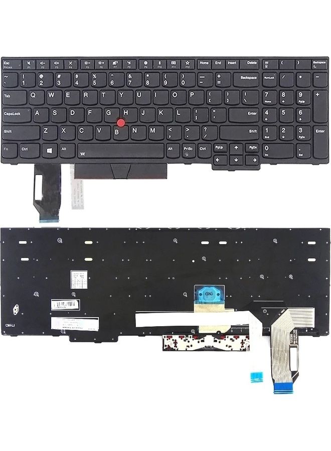 Generic - Keyboard for Lenovo Thinkpad E580, E585, E590, E595, T590 Laptop Black - Image 1