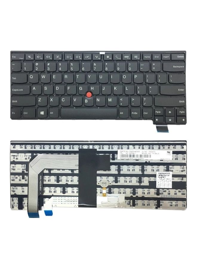 Keyboard for Lenovo Thinkpad T460S Laptop Black  - Image 1