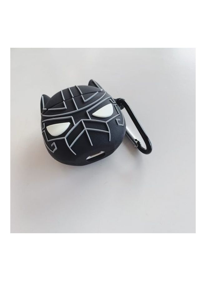 Aimax - Protective Black Panther Case Cover For Apple AirPods Black/Silver - Image 1