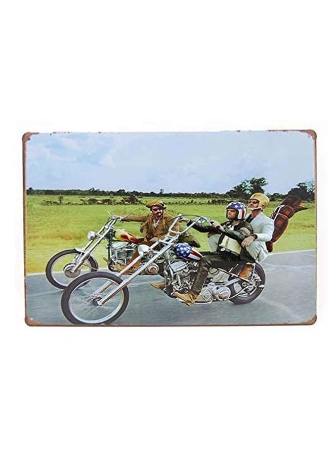 Vintage Motorcycle Bike Poster Wall Art Metal Plate Multicolour 20x30cm