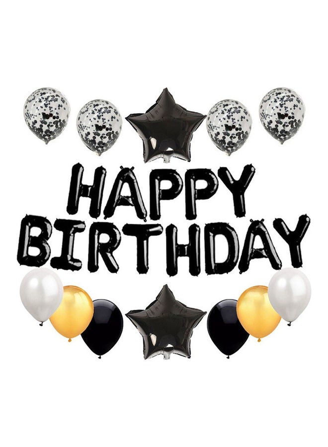 25-Piece Inflatable Happy Birthday Foil Balloon Set - Image 1