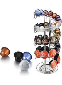 OASISWJ 40-Piece Rotatable  Coffee Capsule Holder Silver  - Image 1