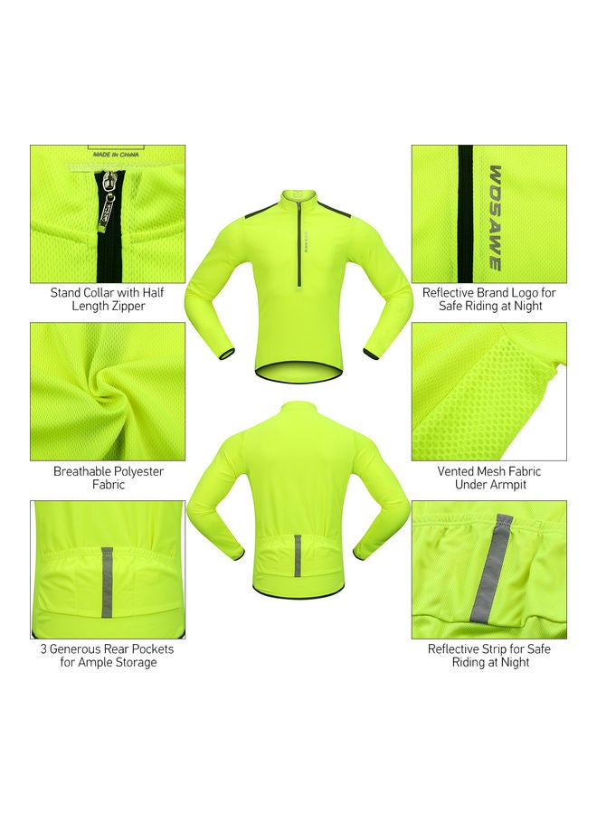 WOSAWE - Half Open Zipper Casual Long Sleeve Top - Image 1