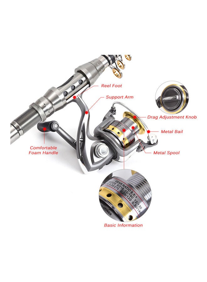 ليكسادا عجلة وقصبة لصيد الأسماك مع إكسسوارات - Image 3