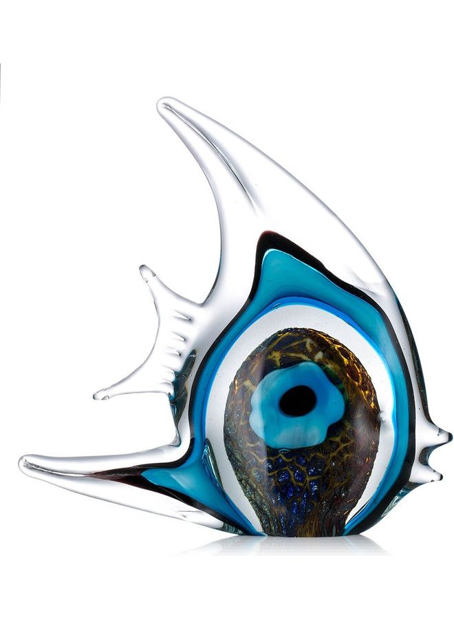 توراتس ديكور منزلي على شكل سمكة زجاجية استوائية متعدد الألوان - Image 3