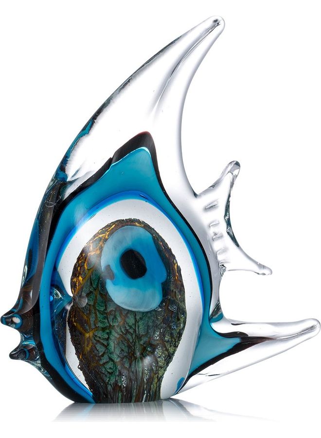 توراتس ديكور منزلي على شكل سمكة زجاجية استوائية متعدد الألوان - Image 1