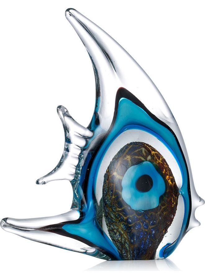 توراتس ديكور منزلي على شكل سمكة زجاجية استوائية متعدد الألوان - Image 5