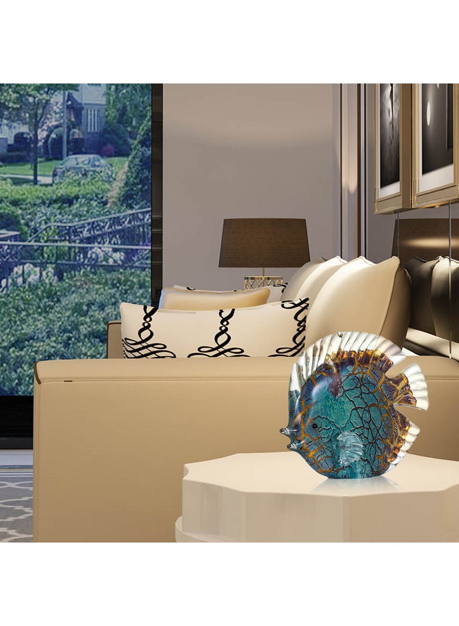 TOOARTS Spotted Tropical Fish Glass Sculpture Multicolour - Image 2