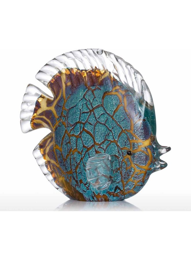 TOOARTS Spotted Tropical Fish Glass Sculpture Multicolour - Image 4