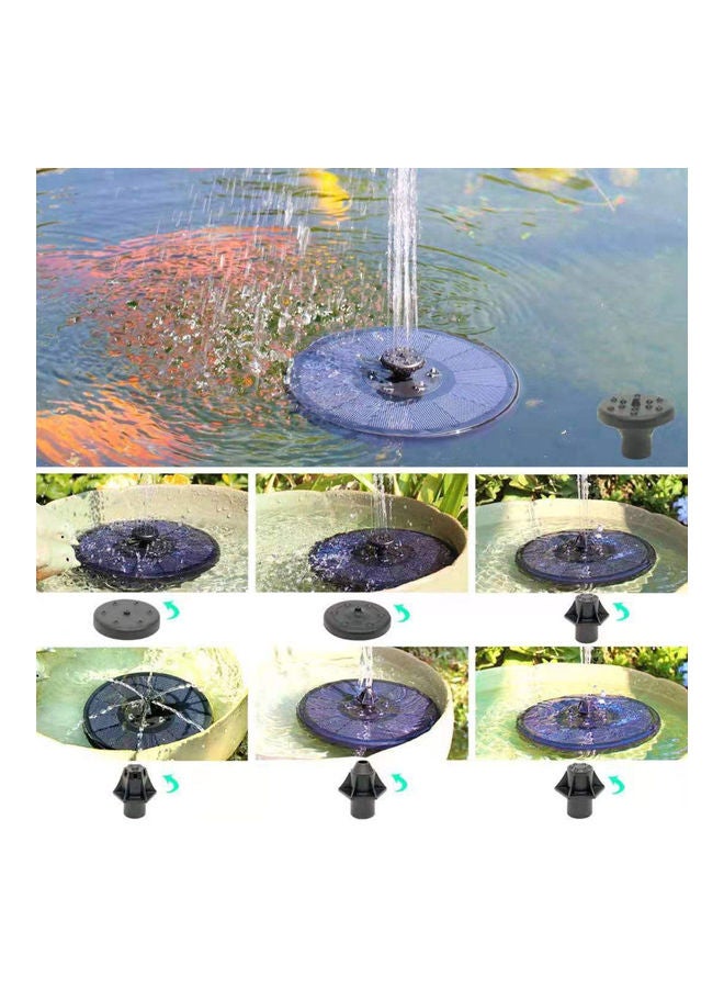 Generic Solar Powered Fountain With 7 Nozzles Black  - Image 3