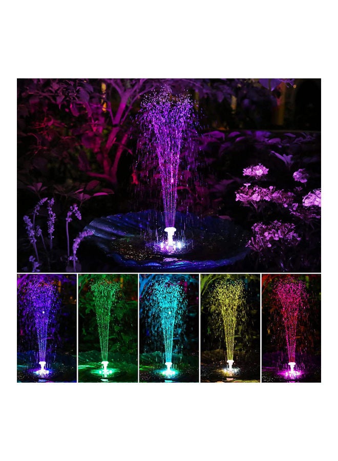 Generic Solar Powered Fountain With 7 Nozzles Black  - Image 5