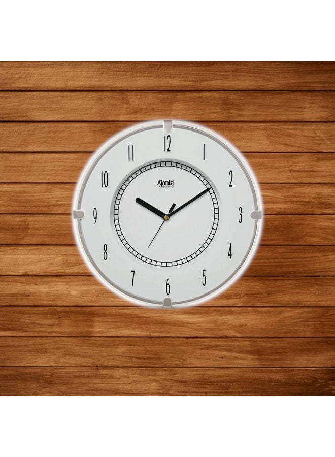 أجانتا ساعة حائط بعقارب كوارتز بتصميم بسيط أبيض  - Image 3