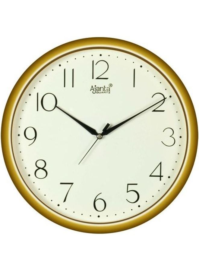 Ajanta Quartz Analogue Simple Wall Clock Ivory - Image 1