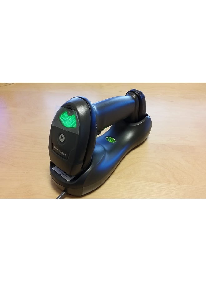ZEBRA - Wireless Bluetooth Barcode Scanner With Cradle And USB Cable Black - Image 1