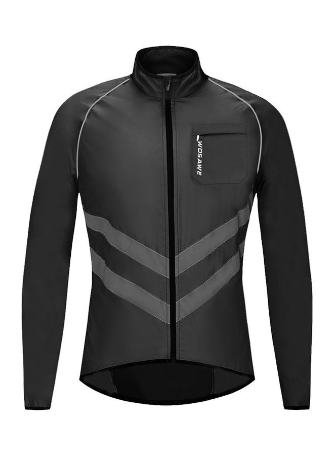 WOSAWE Windproof Reflective Long Sleeves Bike Jacket L - Image 1