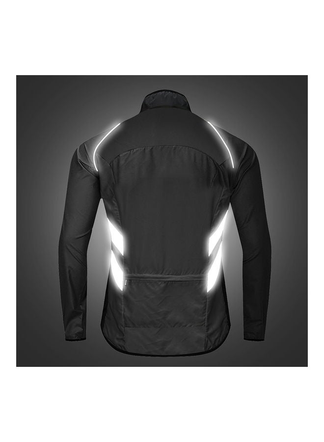 WOSAWE Windproof Reflective Long Sleeves Bike Jacket L - Image 3