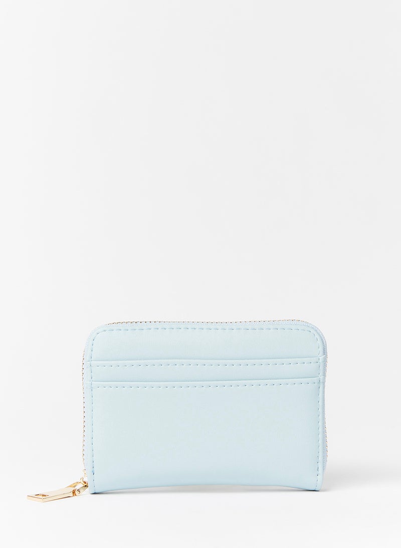 جوف محفظة مزودة بسحاب يصل بين طرفيها أزرق - Image 1