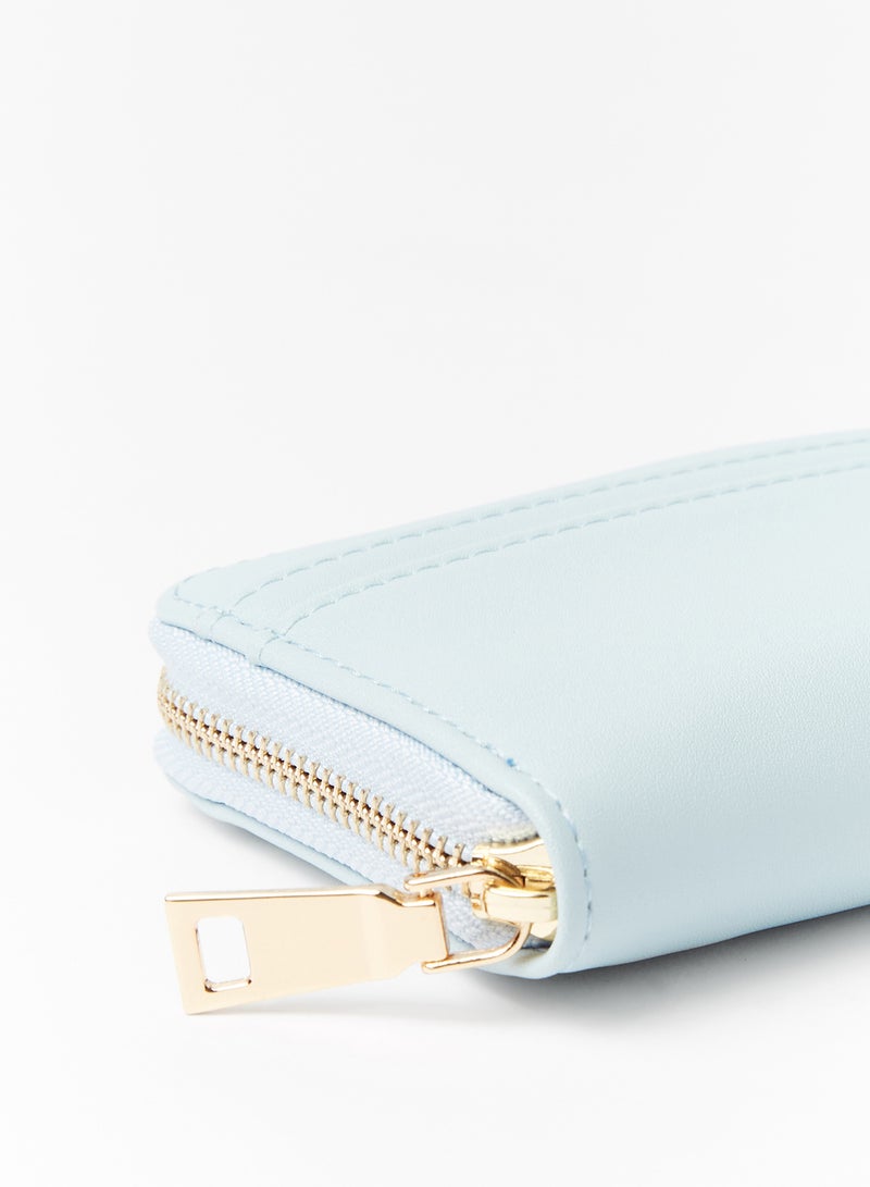 جوف محفظة مزودة بسحاب يصل بين طرفيها أزرق - Image 3