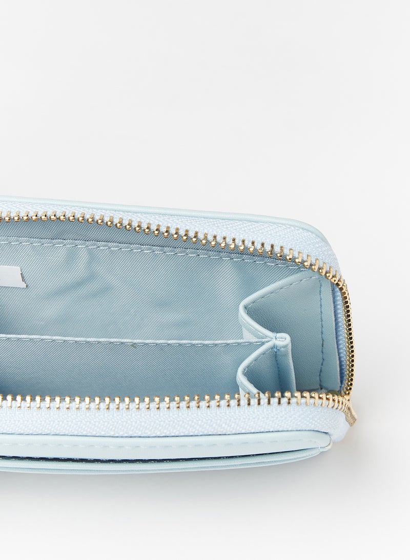 جوف محفظة مزودة بسحاب يصل بين طرفيها أزرق - Image 4