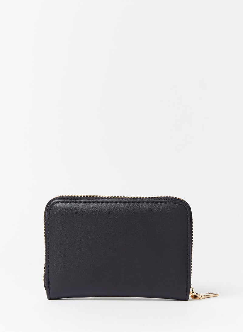 جوف محفظة مزودة بسحاب يصل بين طرفيها أسود - Image 2