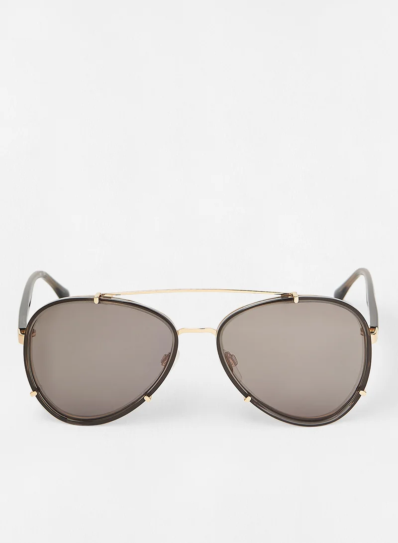 Donna Karan Women's Aviator Sunglasses