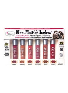 Set of 6 Meet Matte Hughes Mini Long-Lasting Liquid Lipsticks Multicolour - v1627653846/N12924600A_1