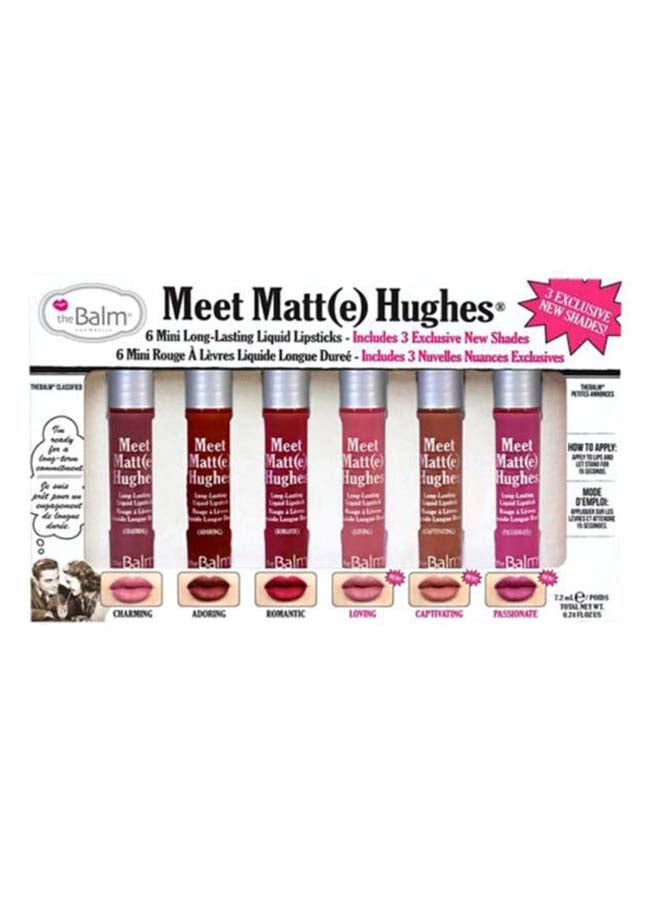 تعرف على مجموعة Matte Hughes Mini Kit 3. مجموعة أحمر الشفاه 6، 