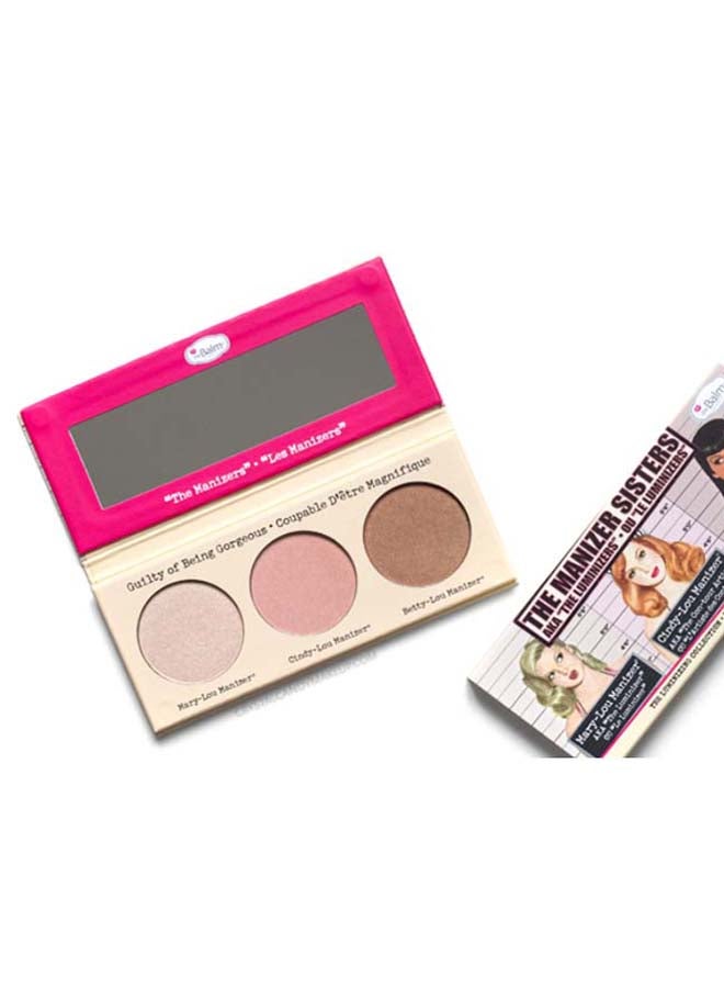 theBalm - The Manizer Sisters Bronzer Highlighter Palette Betty Lou Manizer, Cindy Lou Manizer, Mary Lou Manizer - Image 1