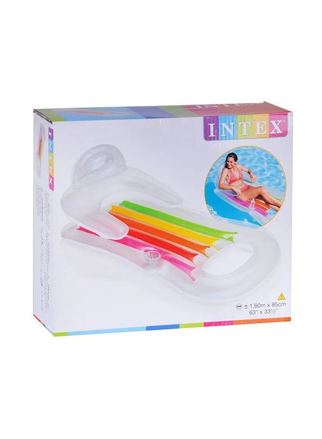 INTEX Inflatable Kool Swimming Pool Float Lounger With Comport Headrest For Summer