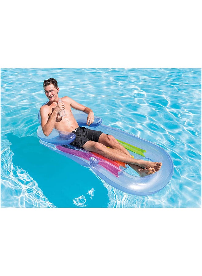 INTEX Inflatable Kool Swimming Pool Float Lounger With Comport Headrest For Summer 63x33.5inch  - Image 5