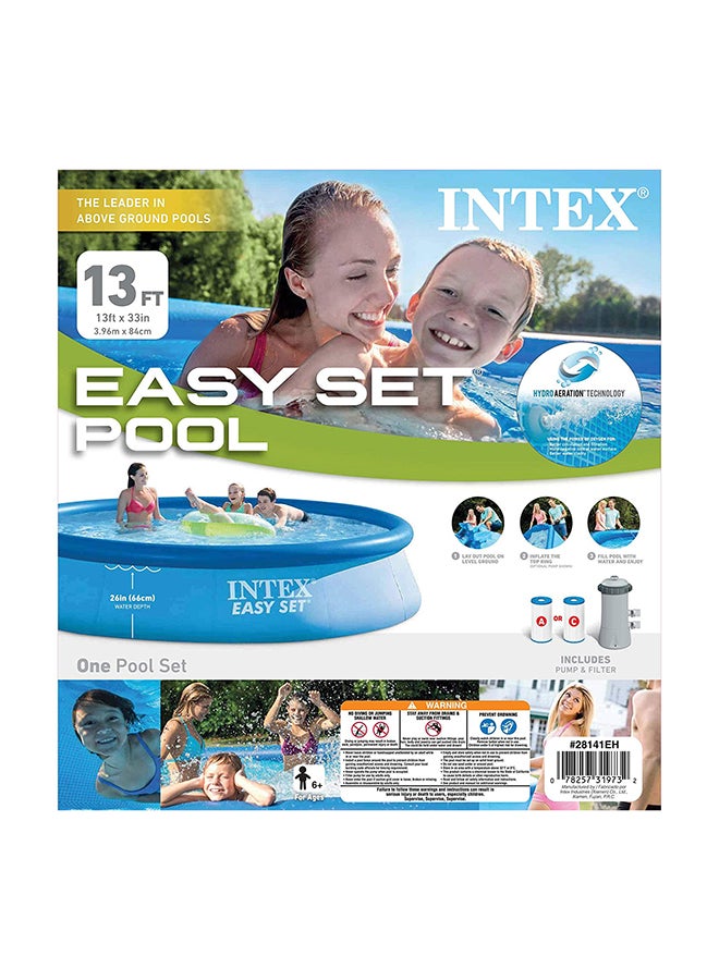INTEX - Easy Set Inflatable Round Swimming Pool 396 x 84cm - Image 1