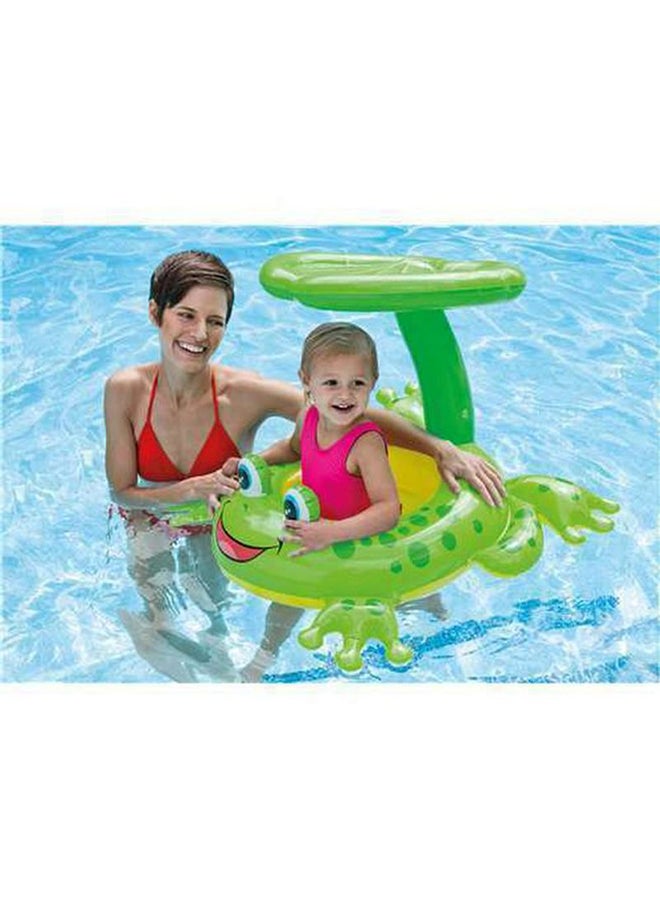 INTEX Froggy Friend Shaded Canopy Pool Floating Raft 119 x 79cm - Image 3
