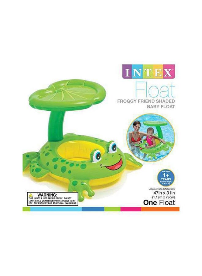 INTEX Froggy Friend Shaded Canopy Pool Floating Raft 119 x 79cm - Image 4